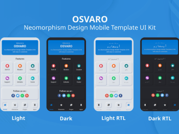 Osvaro - Neomorphism Design Mobile Template UI Kit Yazı Tipi