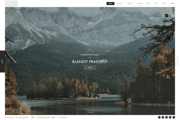 Outdoor - Creative Photography / Portfolio Theme WordPress Teması