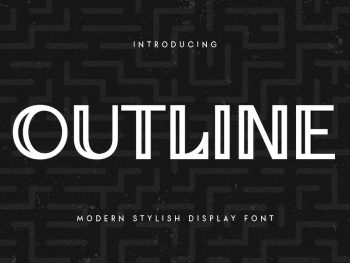 Outline - Modern Stylish Display Font Yazı Tipi