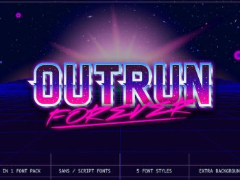 Outrun Forever – 2 in 1 Font Pack Yazı Tipi
