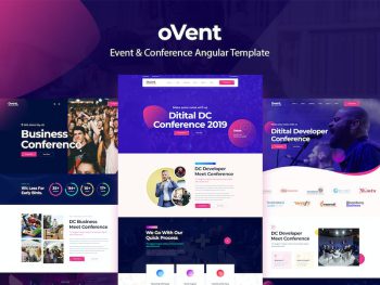 Ovent - Angular 11 Event Conference & Meetup Templ Yazı Tipi