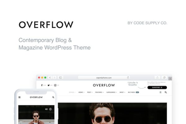 Overflow - Modern Blog & Magazine WordPress Teması