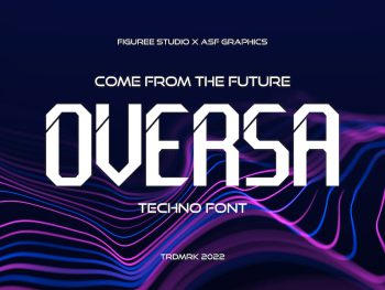 Oversa - Techno Font Yazı Tipi