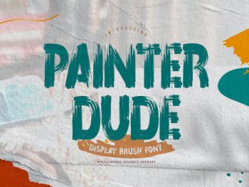 Painter Dude - Display Brush Font Yazı Tipi