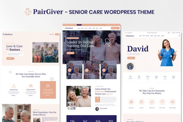 PairGiver - Senior Care WordPress Teması