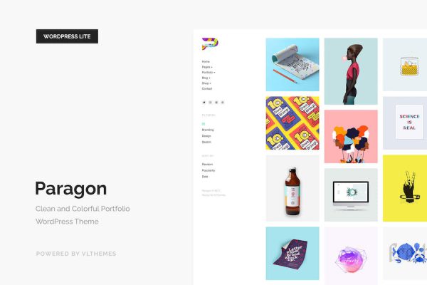 Paragon Lite - Colorful Portfolio WordPress Teması