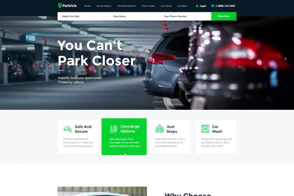 Parkivia - Auto Parking & Car Maintenance WP WordPress Teması