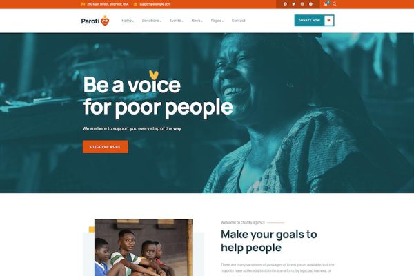 Paroti - Nonprofit Charity WordPress Teması