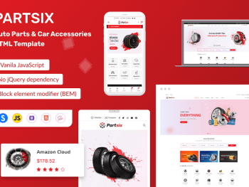 Partsix - Auto Parts & Car Accessories Shop HTML T Yazı Tipi