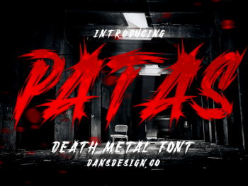 Patas Horror Metal Display Font Yazı Tipi