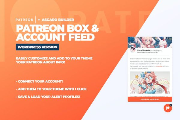 Patreon Box and About Feed WordPress Plugin WordPress Eklentisi