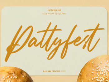 Pattyfest Signature Script Font Yazı Tipi