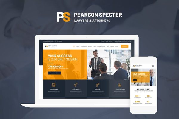 Pearson Specter WordPress Teması