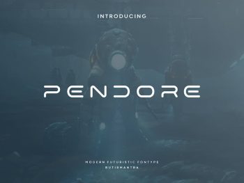 Pendore - Futuristic Font Yazı Tipi