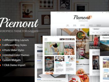 Piemont - Travel & Lifestyle  Blog theme WordPress Teması