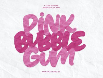 Pink Bubblegum SVG Yazı Tipi