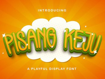 Pisang Keju - Playful Display Font Yazı Tipi