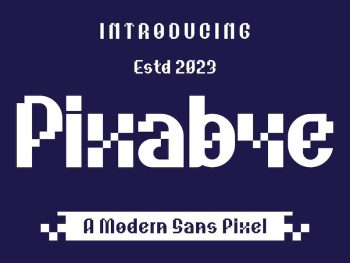 Pixabye - A Modern Sans Pixel Font Yazı Tipi