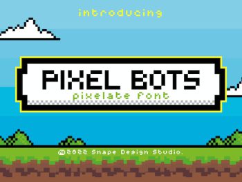 Pixel Bots - Pixel Font Yazı Tipi