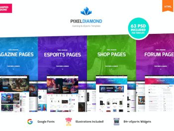 Pixel Diamond - HTML eSports and Magazine Yazı Tipi