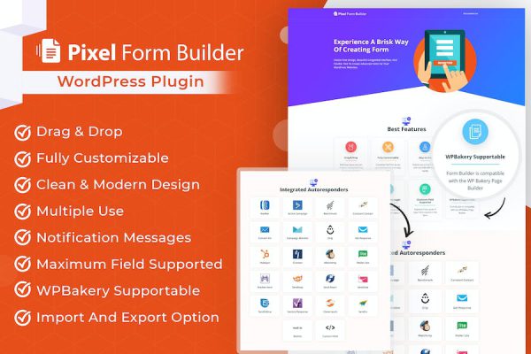 Pixel WordPress Form BuilderPlugin & Autoresponder WordPress Eklentisi