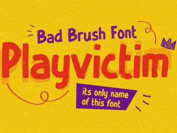 Playvictim - Bad Brush Font Yazı Tipi