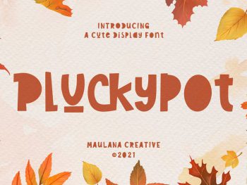 Pluckypot Cute Display Font Yazı Tipi
