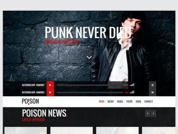 Poison - Music HTML One Page Template Yazı Tipi