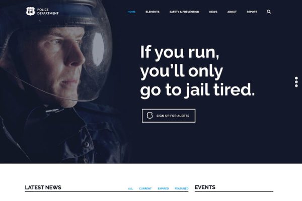 Police & Fire Department and Security WP Theme WordPress Teması