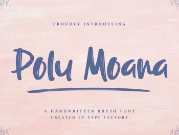 Polu Moana - Handwritten Brush Font Yazı Tipi