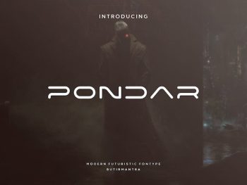 Pondar - Futuristic Font Yazı Tipi