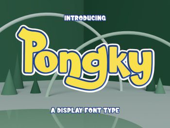 Pongky – Display Font Type Yazı Tipi