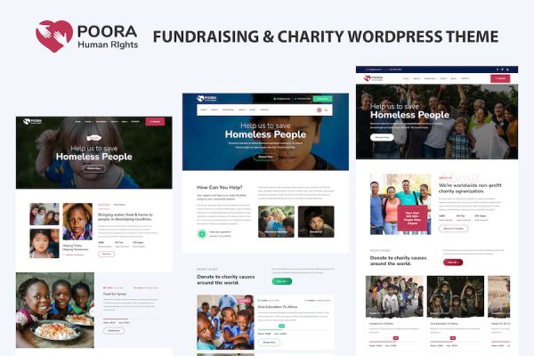 Poora - Fundraising & Charity WordPress Teması