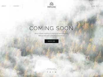 Portland — Creative Coming Soon & Maintenance Mode Yazı Tipi