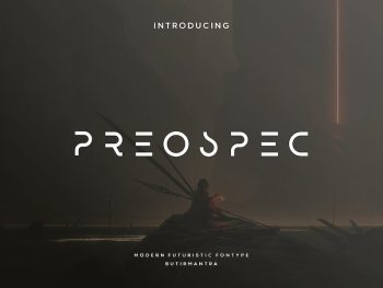 Preospec - Futuristic Font Yazı Tipi