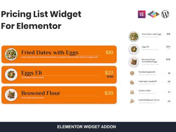 Pricing List Widget For Elementor WordPress Eklentisi