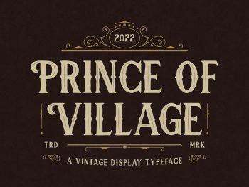 Prince of Village - A Vintage Display Typeface Yazı Tipi