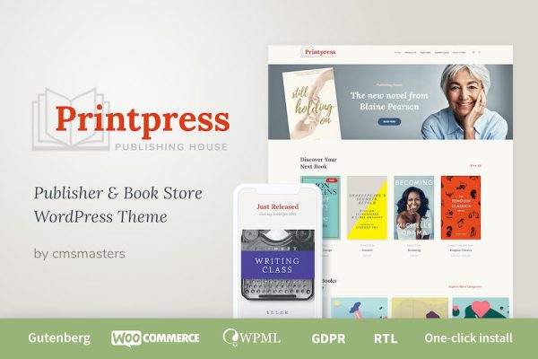 Printpress - Book Publishing WordPress Teması