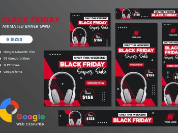 Product Sale Black Friday HTML5 Banner Ads GWD Yazı Tipi