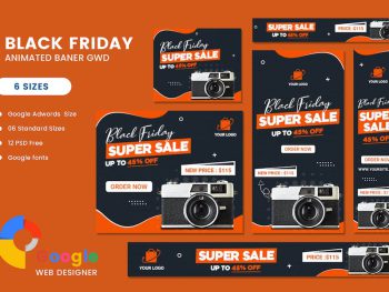 Product Sale Black Friday HTML5 Banner Ads GWD Yazı Tipi