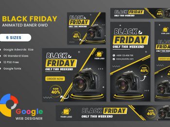 Product Sale Black Friday HTML5 Banner Ads GWD Yazı Tipi