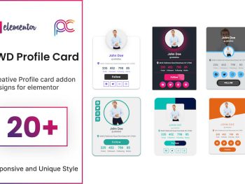 Profile Card addon for elementor WordPress Eklentisi