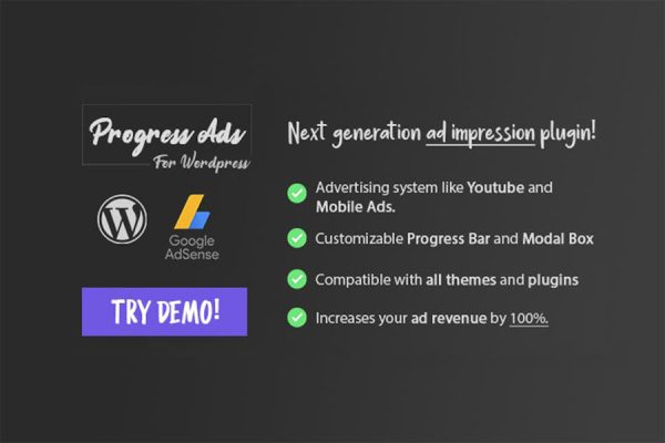 Progress Ads - WordPress Adsense & Banner Plugin WordPress Eklentisi