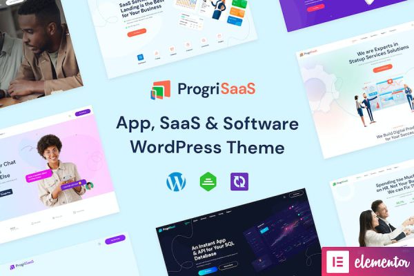 ProgriSaaS - Creative Landing Page WordPress Teması