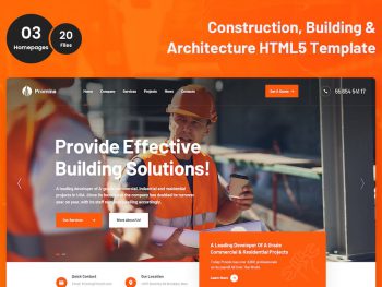 Promina - Construction and Building HTML5 Template Yazı Tipi