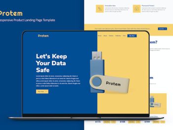 Protem — Product Landing Page Template Yazı Tipi