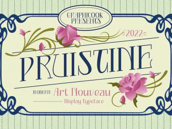 Pruistine Art Nouveau Display Typeface Yazı Tipi