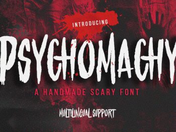 Psychomachy - Handmade Scary Font Yazı Tipi
