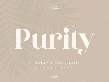 Purity - Modern Ligature Font Yazı Tipi