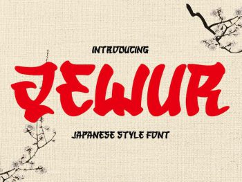 QEWUR Faux Japanese Font Yazı Tipi